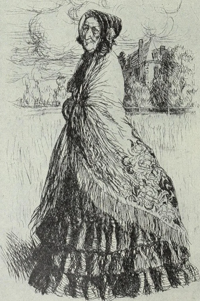 An illustration from Das Weib in der Karikatur Frankreichs : mit 448 Textillustrationen und 72 farbigen Kunstblättern nach seltenen und amüsanten französischen Karikaturen aus allen Zeitepochen, 1907, leaf 402