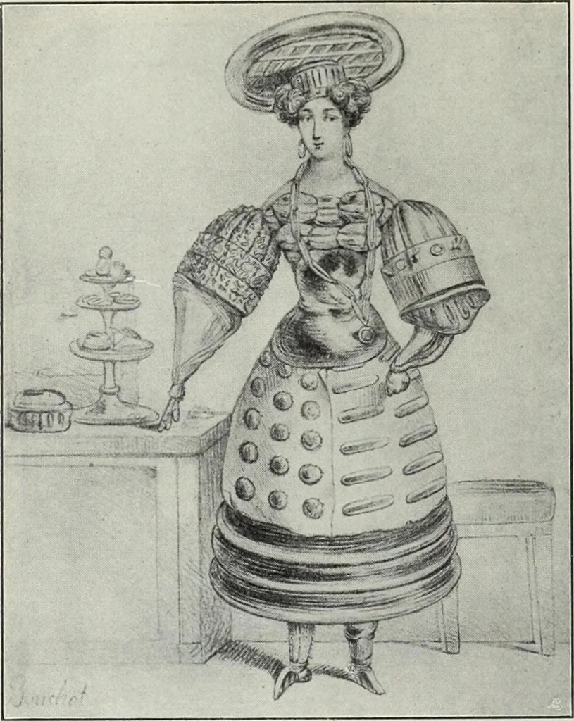 An illustration from Das Weib in der Karikatur Frankreichs : mit 448 Textillustrationen und 72 farbigen Kunstblättern nach seltenen und amüsanten französischen Karikaturen aus allen Zeitepochen, 1907, leaf 426