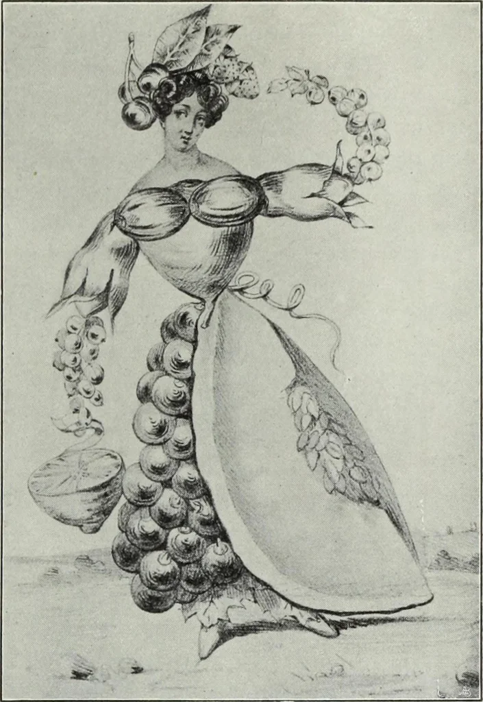 An illustration from Das Weib in der Karikatur Frankreichs : mit 448 Textillustrationen und 72 farbigen Kunstblättern nach seltenen und amüsanten französischen Karikaturen aus allen Zeitepochen, 1907, leaf 427