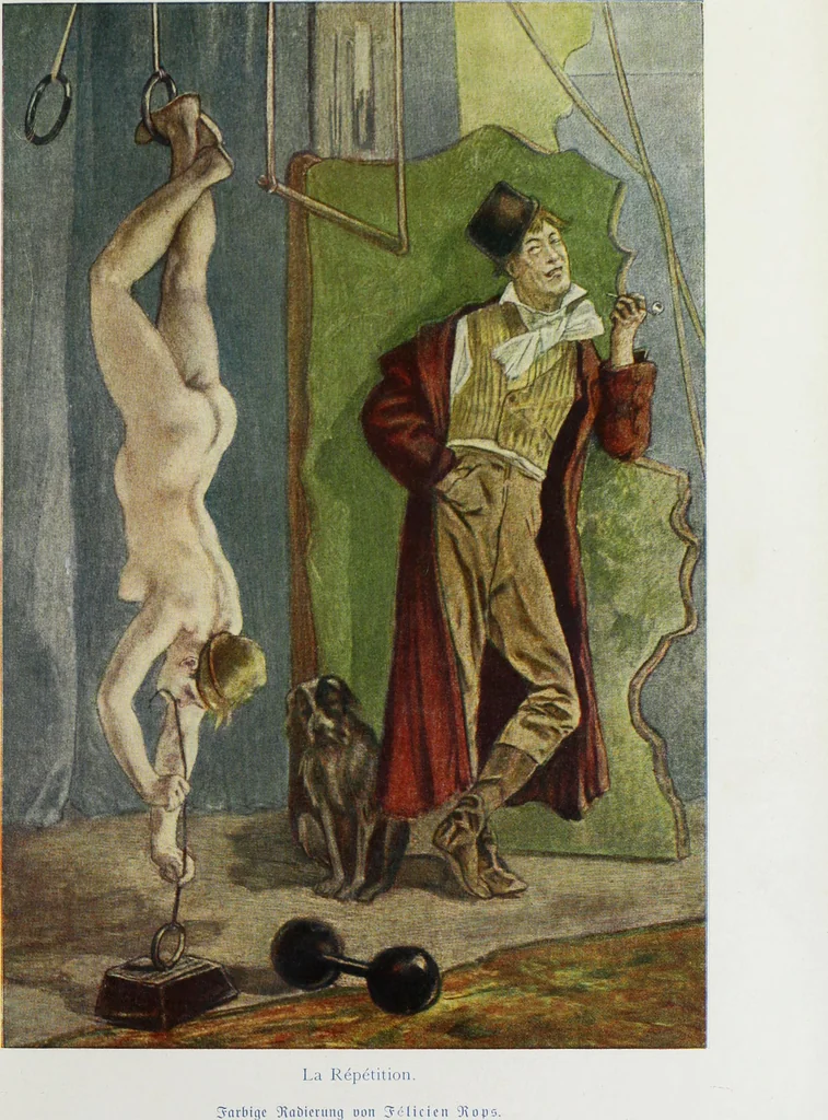 An illustration from Das Weib in der Karikatur Frankreichs : mit 448 Textillustrationen und 72 farbigen Kunstblättern nach seltenen und amüsanten französischen Karikaturen aus allen Zeitepochen, 1907, leaf 429