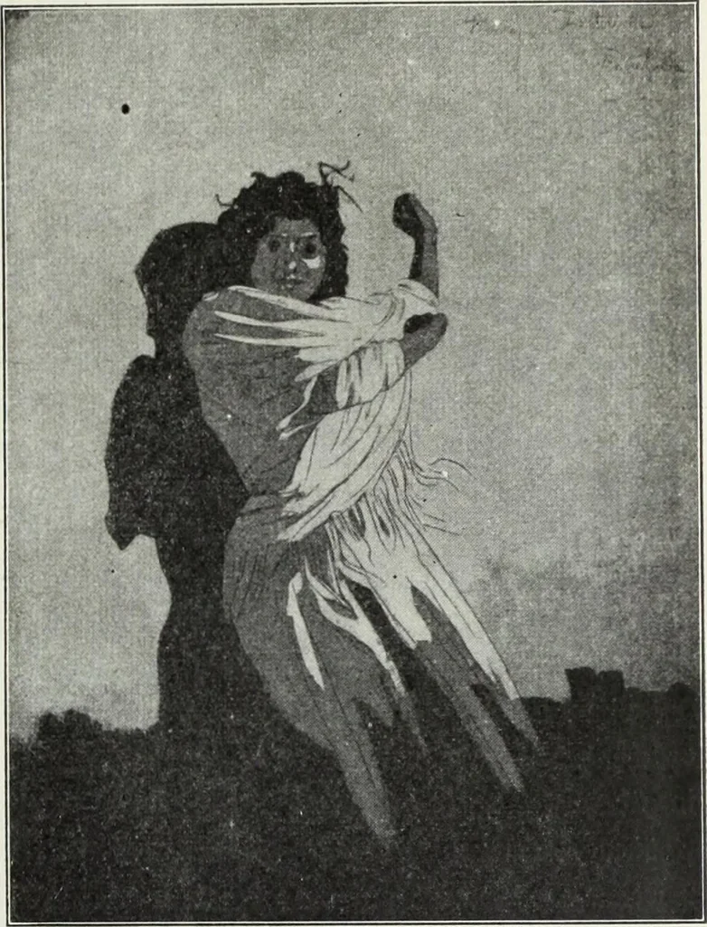 An illustration from Das Weib in der Karikatur Frankreichs : mit 448 Textillustrationen und 72 farbigen Kunstblättern nach seltenen und amüsanten französischen Karikaturen aus allen Zeitepochen, 1907, leaf 433