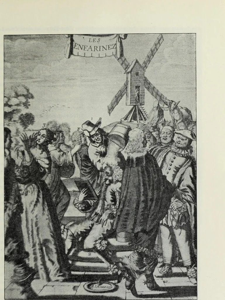 An illustration from Das Weib in der Karikatur Frankreichs : mit 448 Textillustrationen und 72 farbigen Kunstblättern nach seltenen und amüsanten französischen Karikaturen aus allen Zeitepochen, 1907, leaf 459