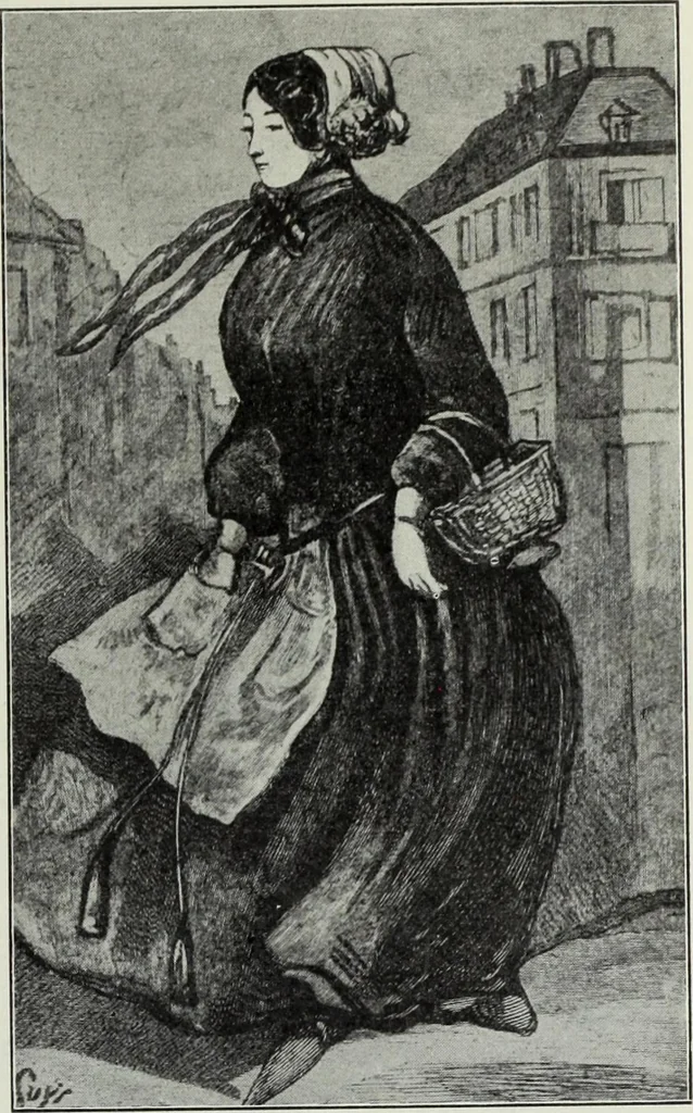 An illustration from Das Weib in der Karikatur Frankreichs : mit 448 Textillustrationen und 72 farbigen Kunstblättern nach seltenen und amüsanten französischen Karikaturen aus allen Zeitepochen, 1907, leaf 461