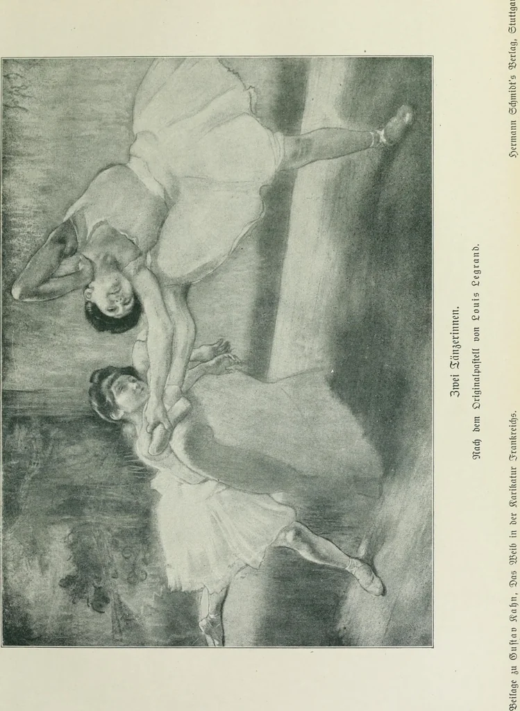 An illustration from Das Weib in der Karikatur Frankreichs : mit 448 Textillustrationen und 72 farbigen Kunstblättern nach seltenen und amüsanten französischen Karikaturen aus allen Zeitepochen, 1907, leaf 469