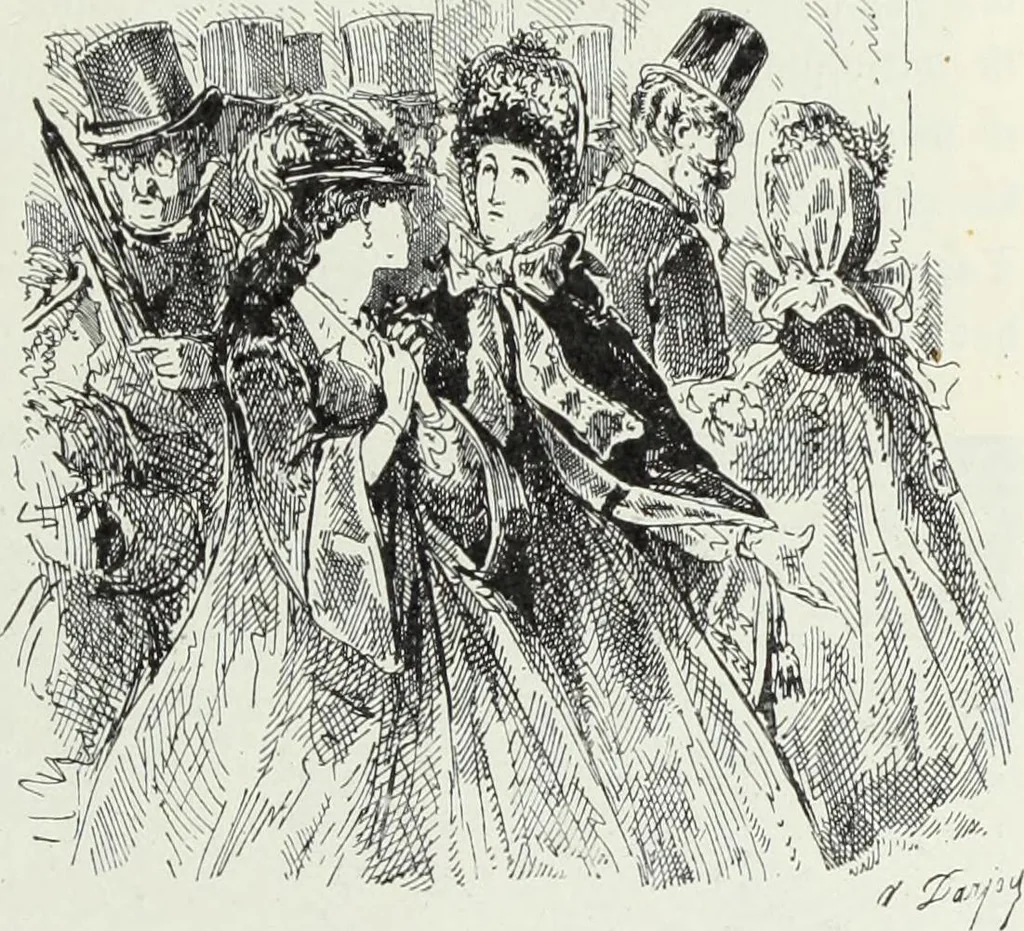 An illustration from Das Weib in der Karikatur Frankreichs : mit 448 Textillustrationen und 72 farbigen Kunstblättern nach seltenen und amüsanten französischen Karikaturen aus allen Zeitepochen, 1907, leaf 517