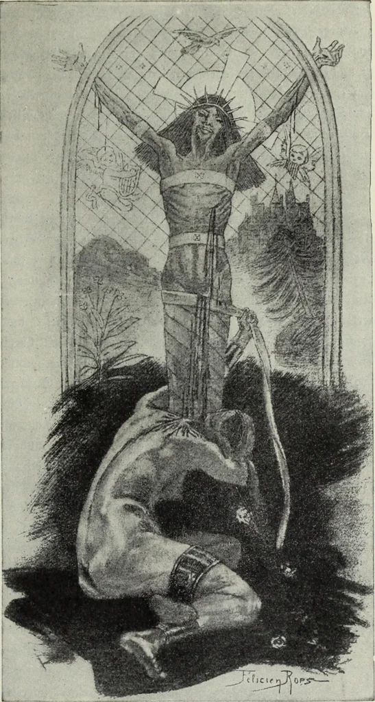 An illustration from Das Weib in der Karikatur Frankreichs : mit 448 Textillustrationen und 72 farbigen Kunstblättern nach seltenen und amüsanten französischen Karikaturen aus allen Zeitepochen, 1907, leaf 529