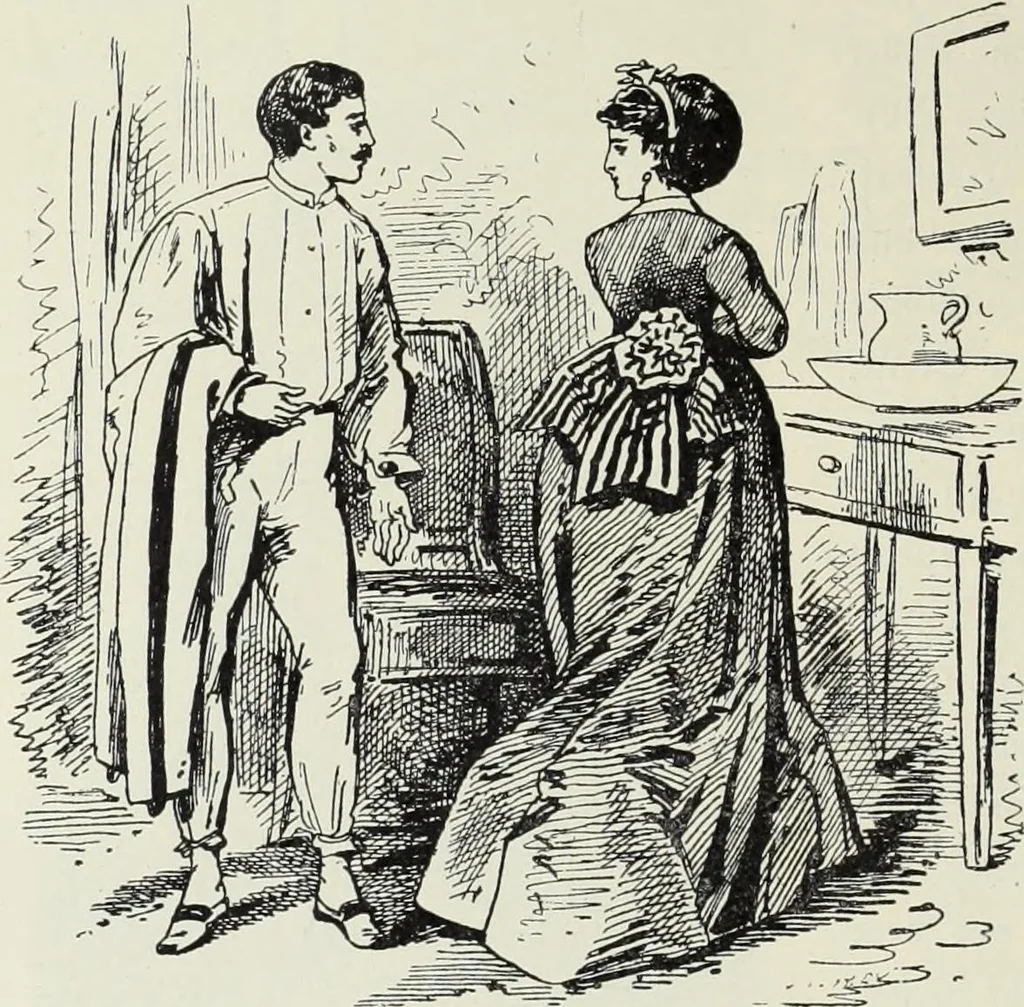 An illustration from Das Weib in der Karikatur Frankreichs : mit 448 Textillustrationen und 72 farbigen Kunstblättern nach seltenen und amüsanten französischen Karikaturen aus allen Zeitepochen, 1907, leaf 536