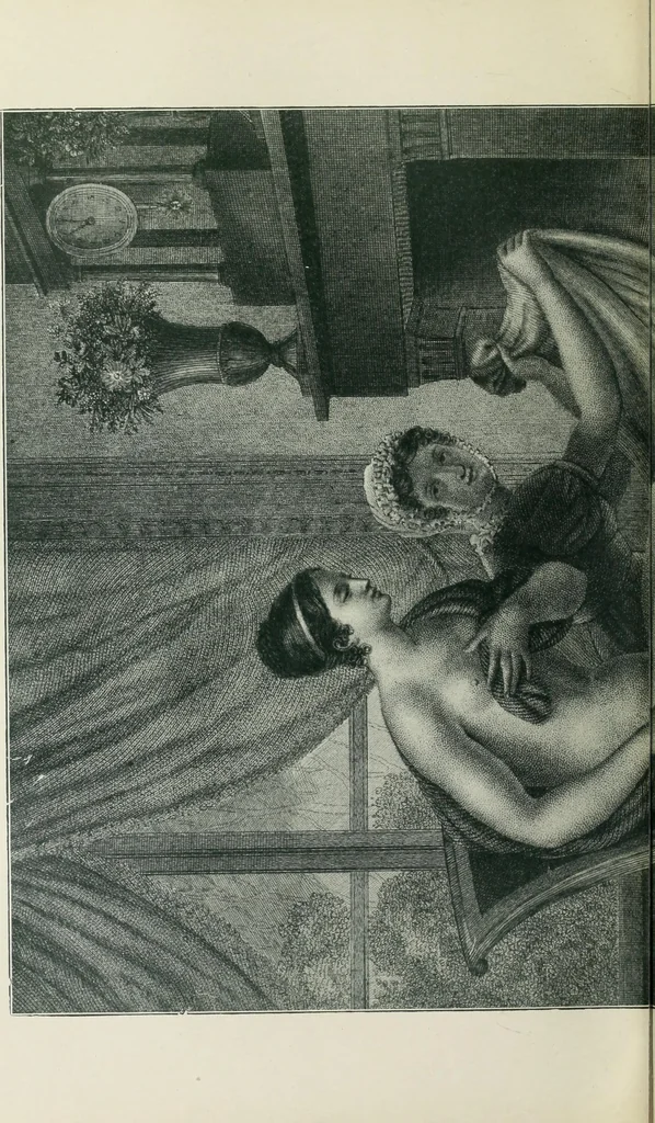 An illustration from Das Weib in der Karikatur Frankreichs : mit 448 Textillustrationen und 72 farbigen Kunstblättern nach seltenen und amüsanten französischen Karikaturen aus allen Zeitepochen, 1907, leaf 538