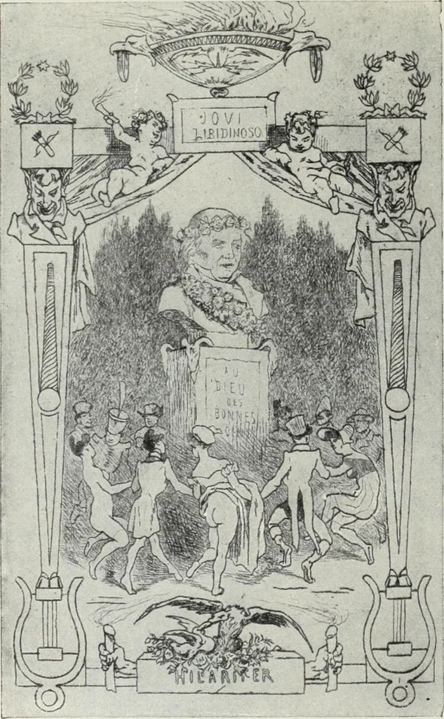 An illustration from Das Weib in der Karikatur Frankreichs : mit 448 Textillustrationen und 72 farbigen Kunstblättern nach seltenen und amüsanten französischen Karikaturen aus allen Zeitepochen, 1907, leaf 542