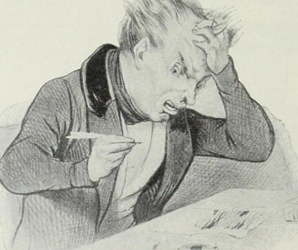 An illustration from Das Weib in der Karikatur Frankreichs : mit 448 Textillustrationen und 72 farbigen Kunstblättern nach seltenen und amüsanten französischen Karikaturen aus allen Zeitepochen, 1907, leaf 546