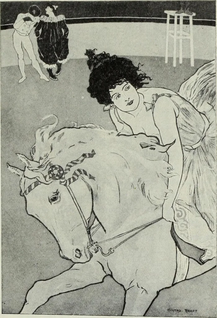 An illustration from Das Weib in der Karikatur Frankreichs : mit 448 Textillustrationen und 72 farbigen Kunstblättern nach seltenen und amüsanten französischen Karikaturen aus allen Zeitepochen, 1907, leaf 553