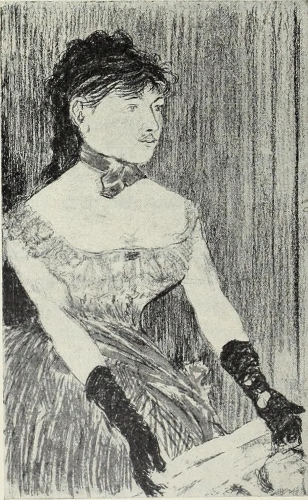 An illustration from Das Weib in der Karikatur Frankreichs : mit 448 Textillustrationen und 72 farbigen Kunstblättern nach seltenen und amüsanten französischen Karikaturen aus allen Zeitepochen, 1907, leaf 564