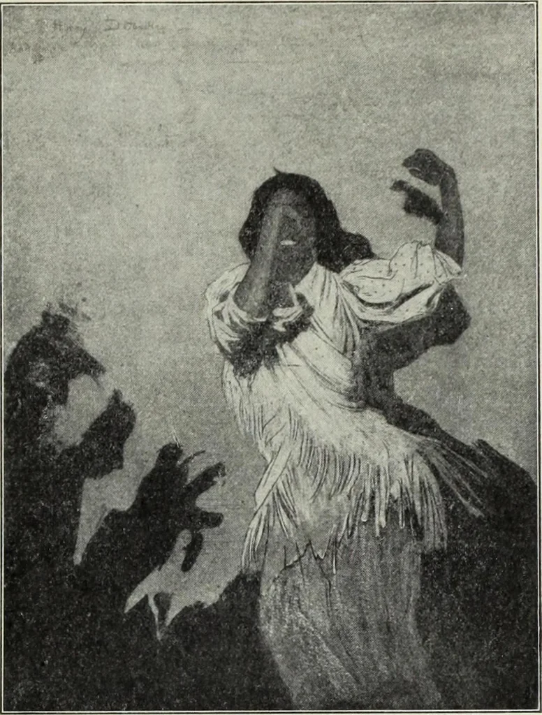 An illustration from Das Weib in der Karikatur Frankreichs : mit 448 Textillustrationen und 72 farbigen Kunstblättern nach seltenen und amüsanten französischen Karikaturen aus allen Zeitepochen, 1907, leaf 565