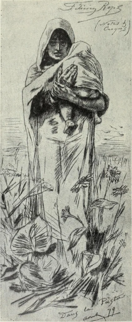 An illustration from Das Weib in der Karikatur Frankreichs : mit 448 Textillustrationen und 72 farbigen Kunstblättern nach seltenen und amüsanten französischen Karikaturen aus allen Zeitepochen, 1907, leaf 584