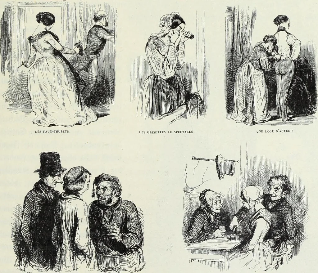 An illustration from Das Weib in der Karikatur Frankreichs : mit 448 Textillustrationen und 72 farbigen Kunstblättern nach seltenen und amüsanten französischen Karikaturen aus allen Zeitepochen, 1907, leaf 593