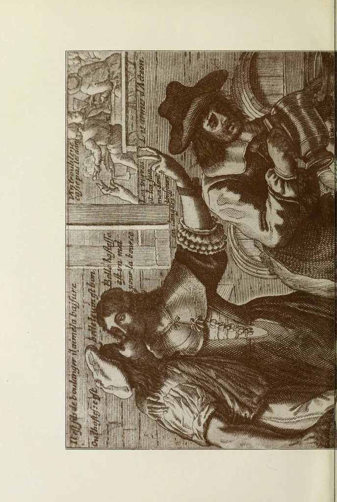 An illustration from Das Weib in der Karikatur Frankreichs : mit 448 Textillustrationen und 72 farbigen Kunstblättern nach seltenen und amüsanten französischen Karikaturen aus allen Zeitepochen, 1907, leaf 598