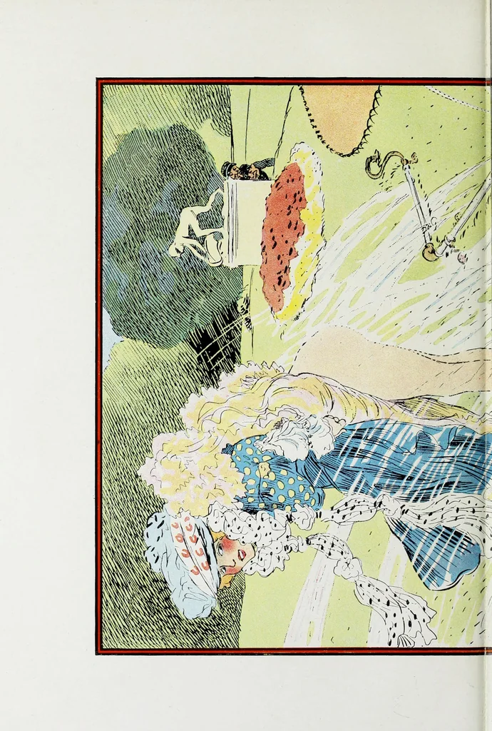 An illustration from Das Weib in der Karikatur Frankreichs : mit 448 Textillustrationen und 72 farbigen Kunstblättern nach seltenen und amüsanten französischen Karikaturen aus allen Zeitepochen, 1907, leaf 60