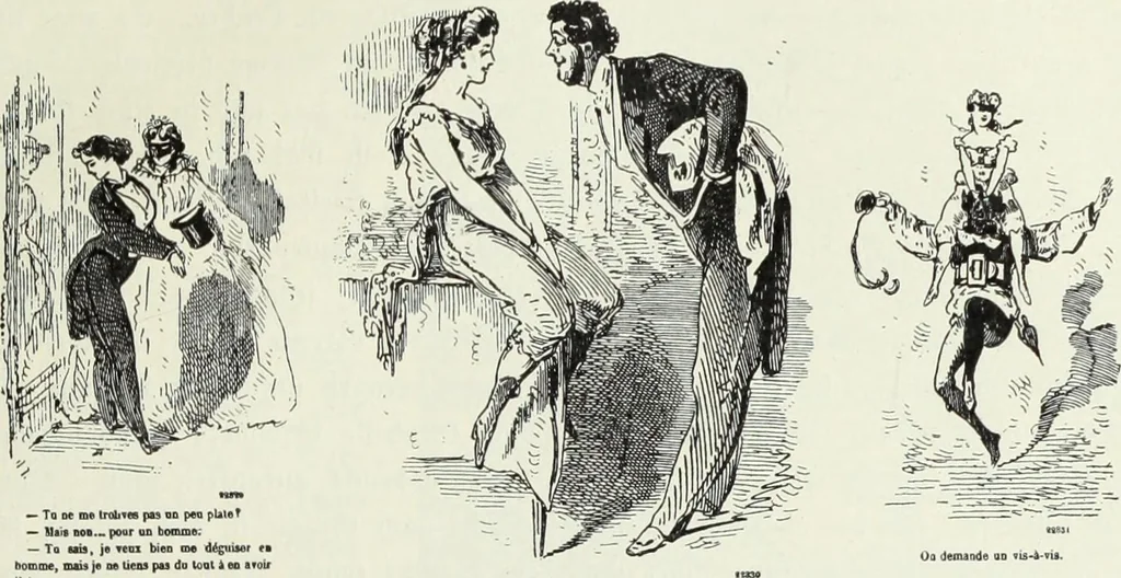An illustration from Das Weib in der Karikatur Frankreichs : mit 448 Textillustrationen und 72 farbigen Kunstblättern nach seltenen und amüsanten französischen Karikaturen aus allen Zeitepochen, 1907, leaf 601