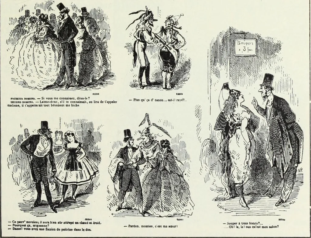 An illustration from Das Weib in der Karikatur Frankreichs : mit 448 Textillustrationen und 72 farbigen Kunstblättern nach seltenen und amüsanten französischen Karikaturen aus allen Zeitepochen, 1907, leaf 601