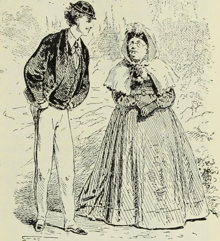 An illustration from Das Weib in der Karikatur Frankreichs : mit 448 Textillustrationen und 72 farbigen Kunstblättern nach seltenen und amüsanten französischen Karikaturen aus allen Zeitepochen, 1907, leaf 615