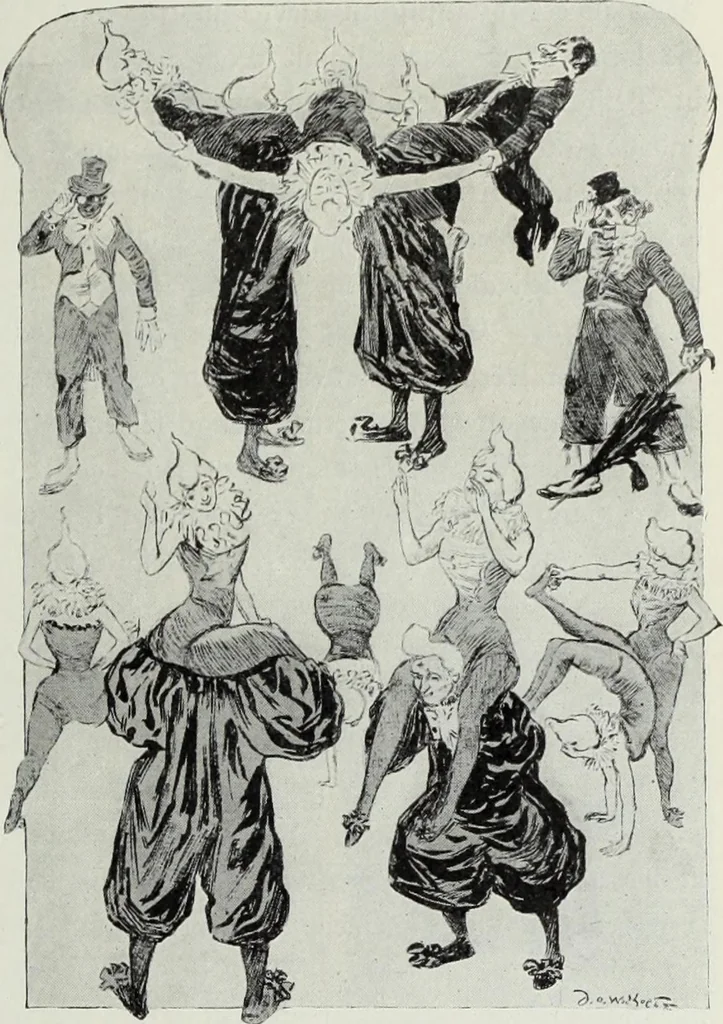 An illustration from Das Weib in der Karikatur Frankreichs : mit 448 Textillustrationen und 72 farbigen Kunstblättern nach seltenen und amüsanten französischen Karikaturen aus allen Zeitepochen, 1907, leaf 617