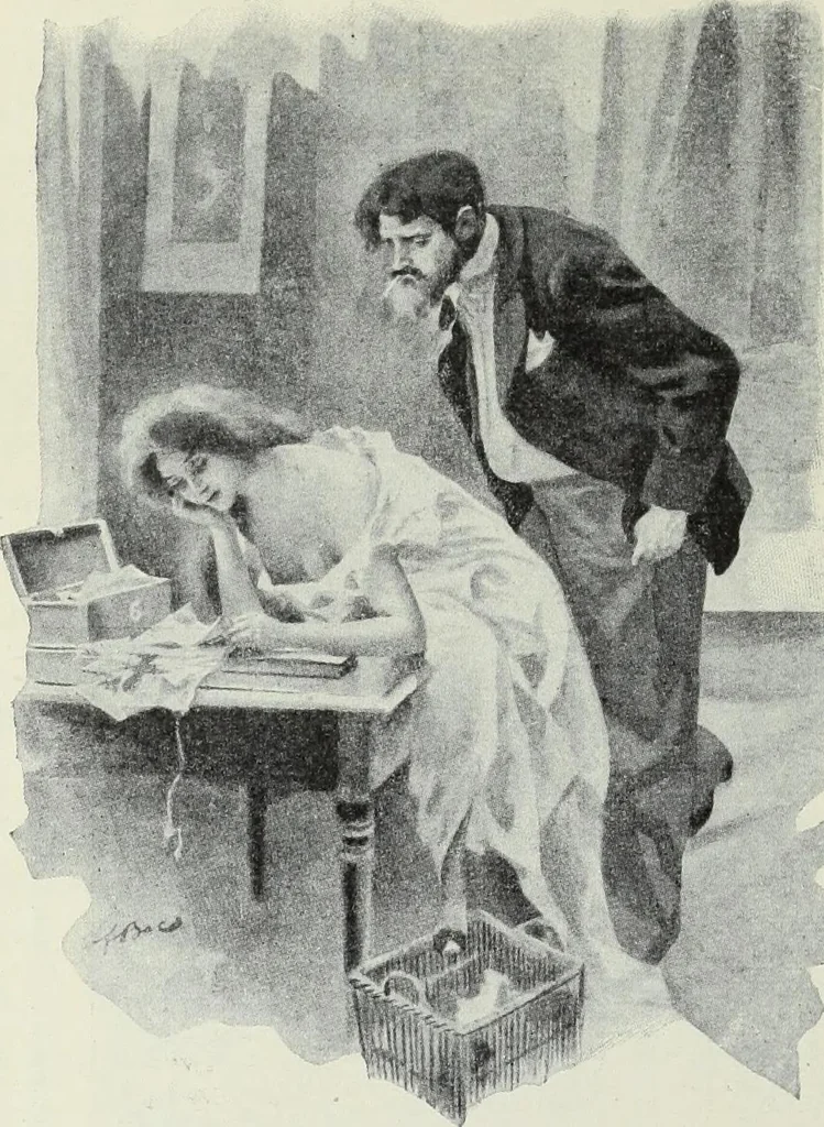 An illustration from Das Weib in der Karikatur Frankreichs : mit 448 Textillustrationen und 72 farbigen Kunstblättern nach seltenen und amüsanten französischen Karikaturen aus allen Zeitepochen, 1907, leaf 622