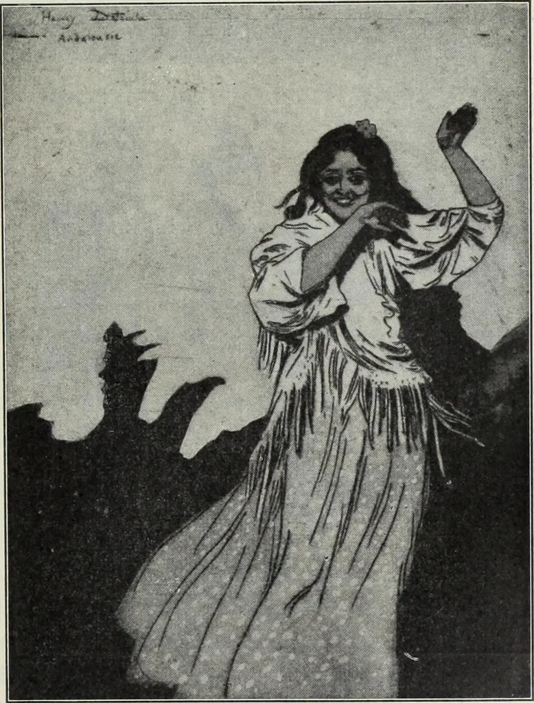 An illustration from Das Weib in der Karikatur Frankreichs : mit 448 Textillustrationen und 72 farbigen Kunstblättern nach seltenen und amüsanten französischen Karikaturen aus allen Zeitepochen, 1907, leaf 627