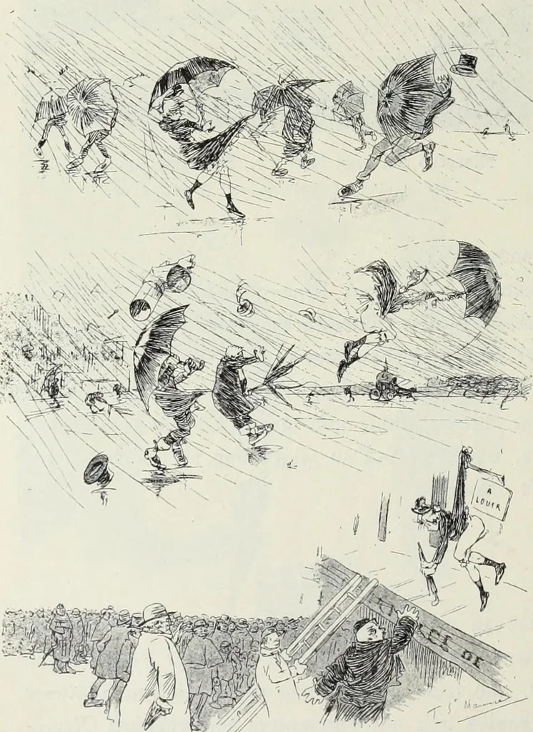 An illustration from Das Weib in der Karikatur Frankreichs : mit 448 Textillustrationen und 72 farbigen Kunstblättern nach seltenen und amüsanten französischen Karikaturen aus allen Zeitepochen, 1907, leaf 630