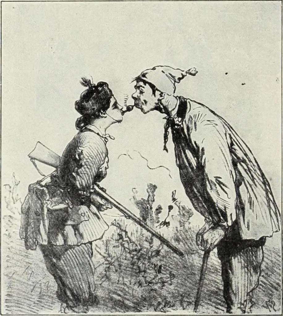 An illustration from Das Weib in der Karikatur Frankreichs : mit 448 Textillustrationen und 72 farbigen Kunstblättern nach seltenen und amüsanten französischen Karikaturen aus allen Zeitepochen, 1907, leaf 632
