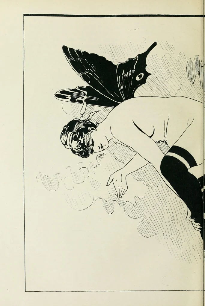 An illustration from Das Weib in der Karikatur Frankreichs : mit 448 Textillustrationen und 72 farbigen Kunstblättern nach seltenen und amüsanten französischen Karikaturen aus allen Zeitepochen, 1907, leaf 636