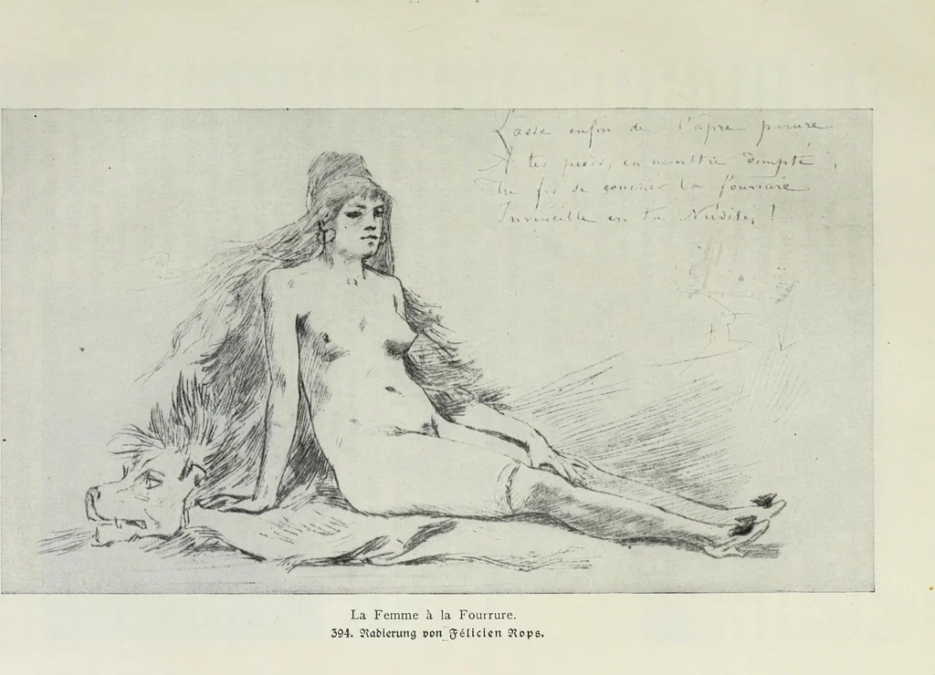 An illustration from Das Weib in der Karikatur Frankreichs : mit 448 Textillustrationen und 72 farbigen Kunstblättern nach seltenen und amüsanten französischen Karikaturen aus allen Zeitepochen, 1907, leaf 639