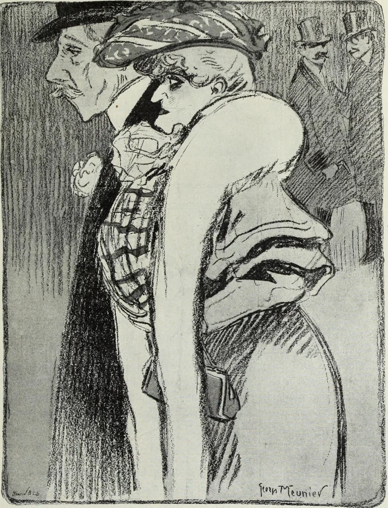 An illustration from Das Weib in der Karikatur Frankreichs : mit 448 Textillustrationen und 72 farbigen Kunstblättern nach seltenen und amüsanten französischen Karikaturen aus allen Zeitepochen, 1907, leaf 655
