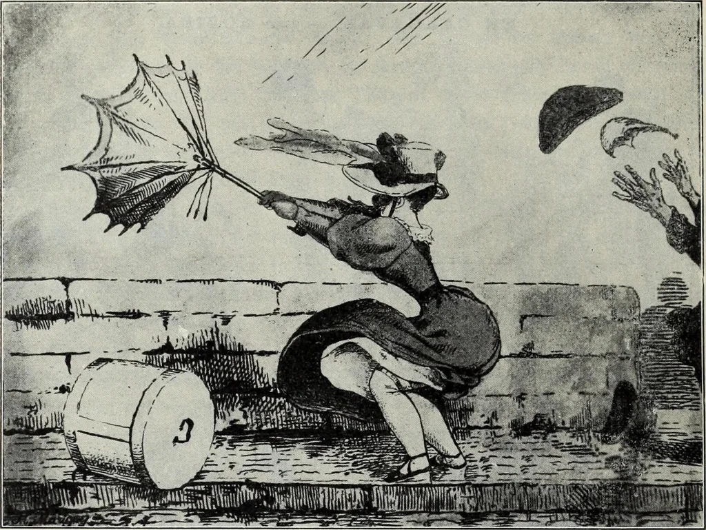 An illustration from Das Weib in der Karikatur Frankreichs : mit 448 Textillustrationen und 72 farbigen Kunstblättern nach seltenen und amüsanten französischen Karikaturen aus allen Zeitepochen, 1907, leaf 680