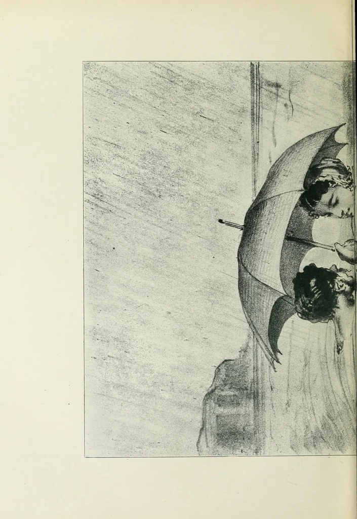 An illustration from Das Weib in der Karikatur Frankreichs : mit 448 Textillustrationen und 72 farbigen Kunstblättern nach seltenen und amüsanten französischen Karikaturen aus allen Zeitepochen, 1907, leaf 684