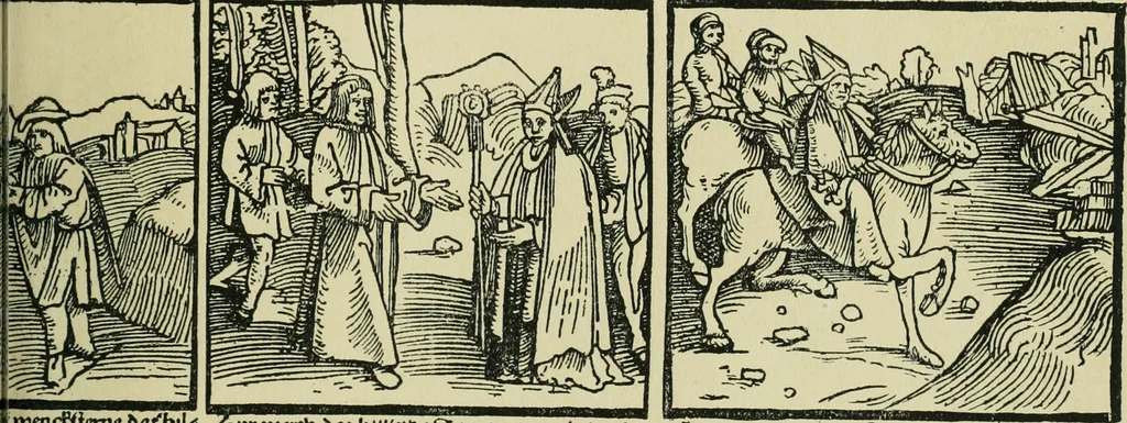 An illustration from Das Wunderblut zu Wilsnack : niederdeutscher Einblattdruck mit 15 Holzschnitten aus der Zeit von 1510-1520, 1904, leaf 25