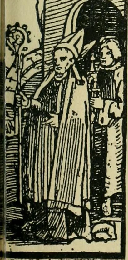 An illustration from Das Wunderblut zu Wilsnack : niederdeutscher Einblattdruck mit 15 Holzschnitten aus der Zeit von 1510-1520, 1904, leaf 25