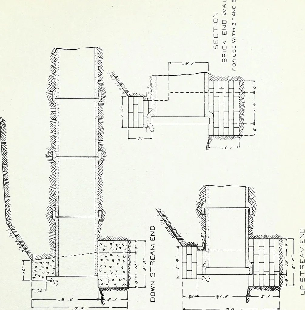 An illustration from Data for use in designing culverts and short-span bridges, 1913, leaf 21