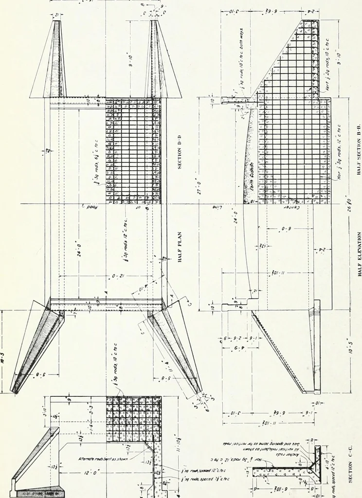 An illustration from Data for use in designing culverts and short-span bridges, 1913, leaf 24
