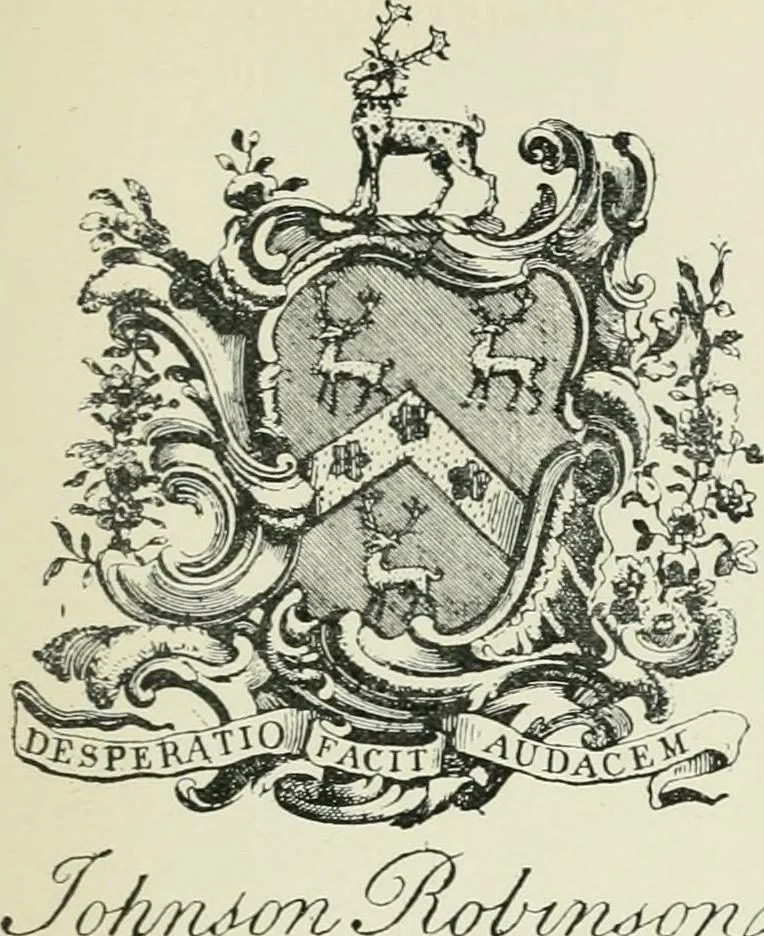 An illustration from Dated book-plates (Ex libris) with a treatise on their origin and development, 1895, leaf 127