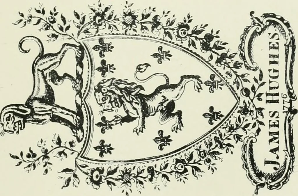An illustration from Dated book-plates (Ex libris) with a treatise on their origin and development, 1895, leaf 143
