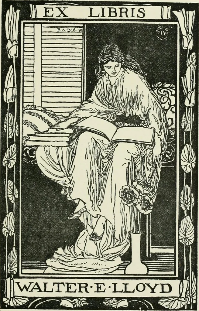 An illustration from Dated book-plates (Ex libris) with a treatise on their origin and development, 1895, leaf 169