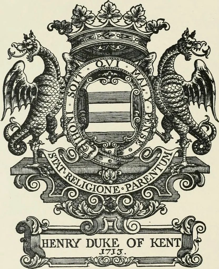 An illustration from Dated book-plates (Ex libris) with a treatise on their origin and development, 1895, leaf 192