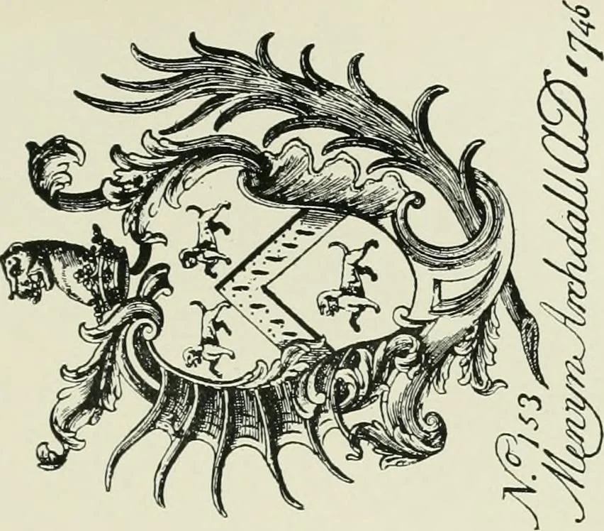 An illustration from Dated book-plates (Ex libris) with a treatise on their origin and development, 1895, leaf 241