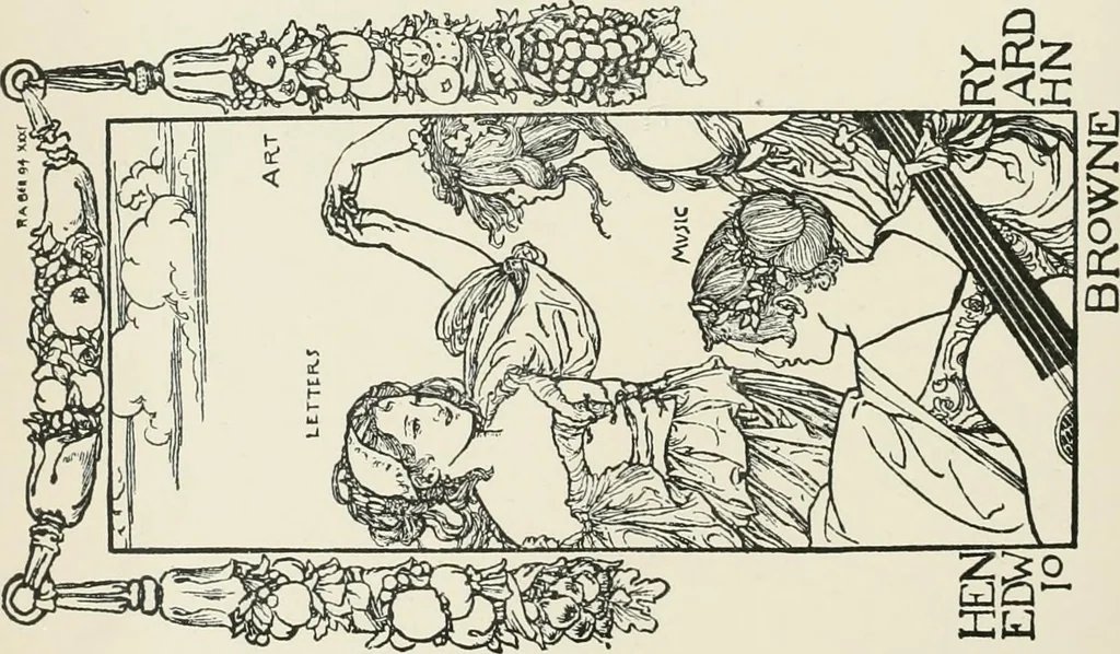 An illustration from Dated book-plates (Ex libris) with a treatise on their origin and development, 1895, leaf 344