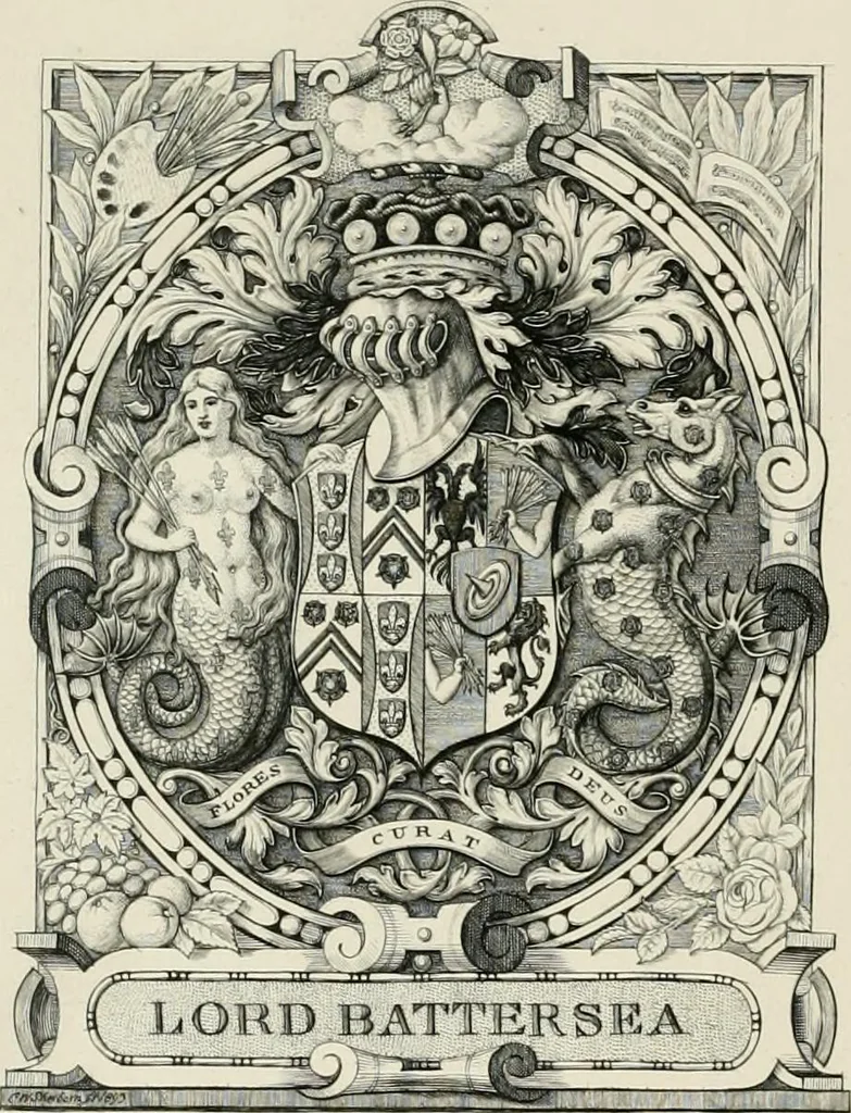 An illustration from Dated book-plates (Ex libris) with a treatise on their origin and development, 1895, leaf 4