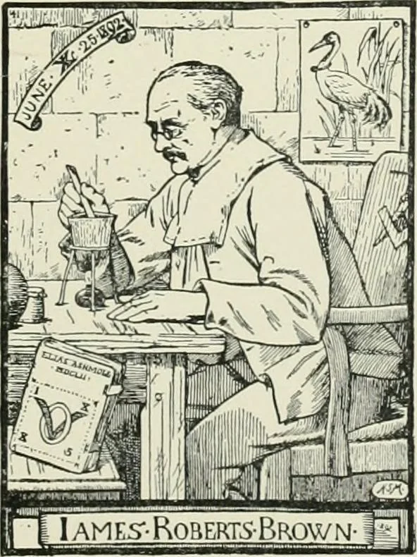 An illustration from Dated book-plates (Ex libris) with a treatise on their origin and development, 1895, leaf 435