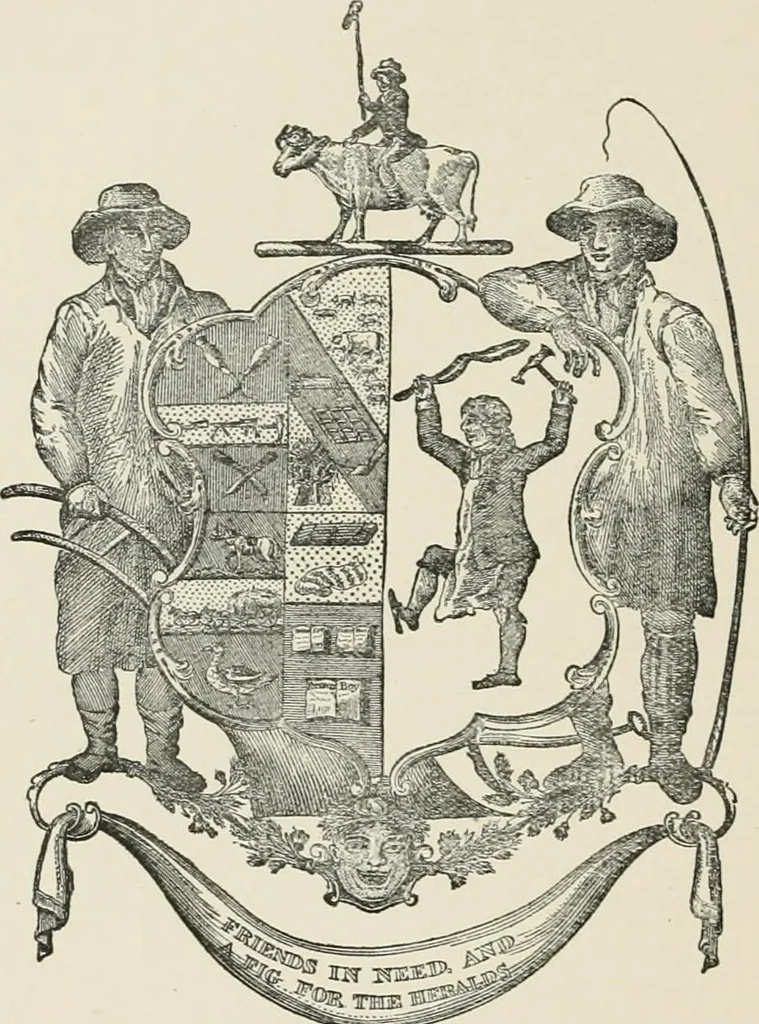 An illustration from Dated book-plates (Ex libris) with a treatise on their origin and development, 1895, leaf 438