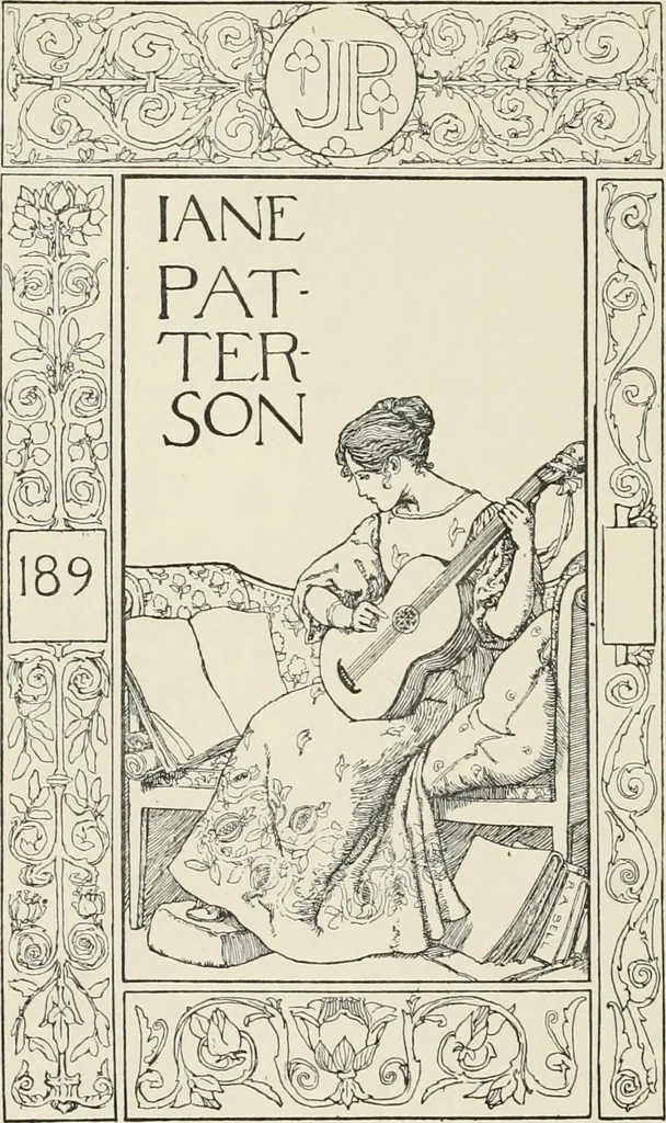 An illustration from Dated book-plates (Ex libris) with a treatise on their origin and development, 1895, leaf 452