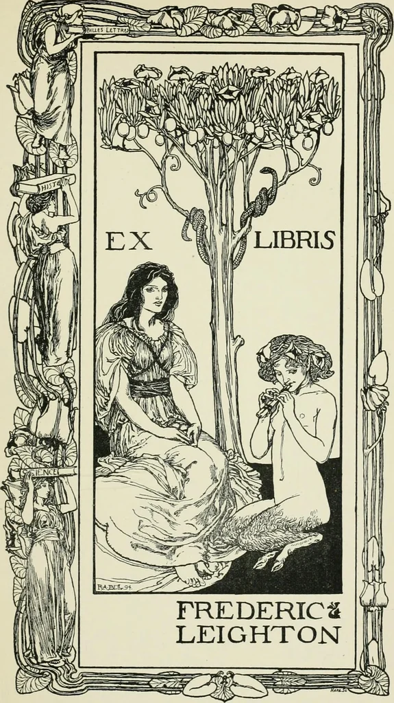 An illustration from Dated book-plates (Ex libris) with a treatise on their origin and development, 1895, leaf 455