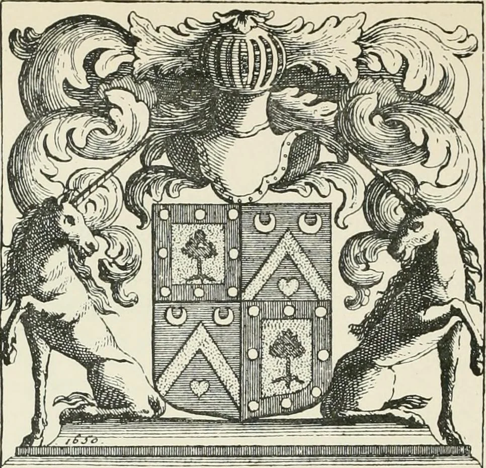 An illustration from Dated book-plates (Ex libris) with a treatise on their origin and development, 1895, leaf 46